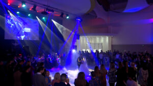 Lichttechnik blau-weiss