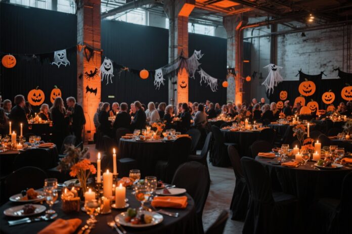 Halloween-Party Planung NRW mit Location-Vergleich Stilvolle Halloween-Eventlocation mit eleganter Dekoration in NRW