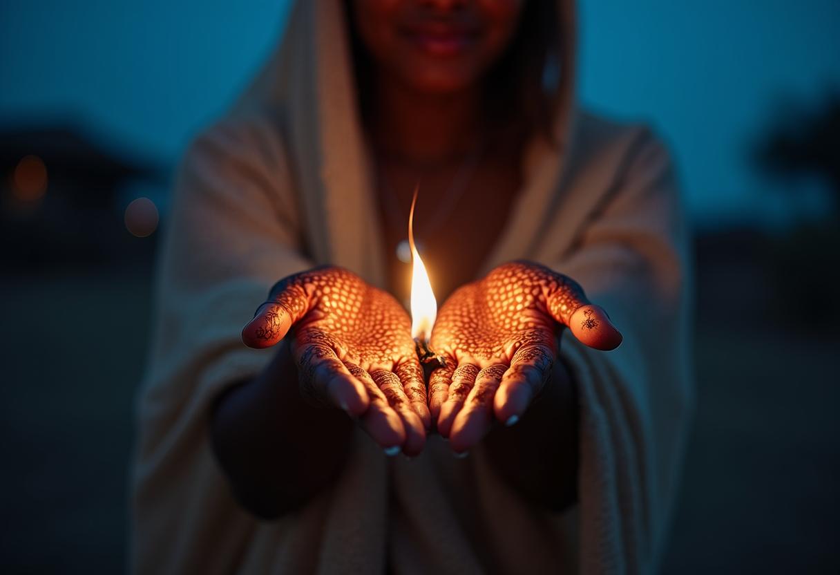 Brauthände mit Henna-Mustern als Schutzsymbol und Zeichen für Glück und Liebe